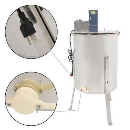 Solid Spare Electric Honey Extractor Beekeeping Equipment 4/8 Frames Stainless Steel 140W