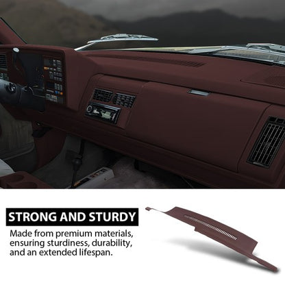 Solid Spare Dash Cover Cap Roll Up Red Fit For 88-94 Chevy GMC C/K 1500 2500 3500 Blazer