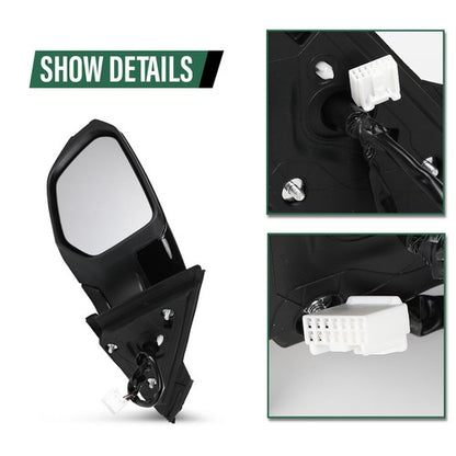 Solid Spare Left Power Mirror Manual Fold Heated w/ 5-Pin Fit For 2016-2021 Honda Civic