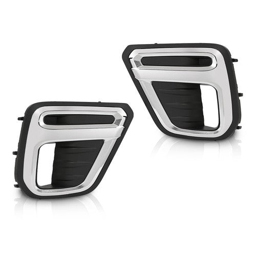 Solid Spare Fit For 2019 2020 2021 Subaru Forester Front Bumper Fog Light Trim Cover Bezel