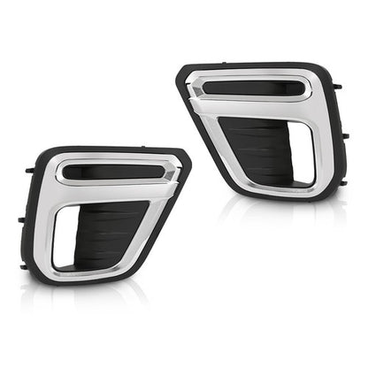 Solid Spare Fit For 2019 2020 2021 Subaru Forester Front Bumper Fog Light Trim Cover Bezel