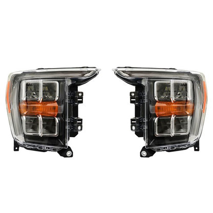 Solid Spare LED Housing Fit For 2021-2022 Ford F150 pickup Left+Right Headlights Replacement