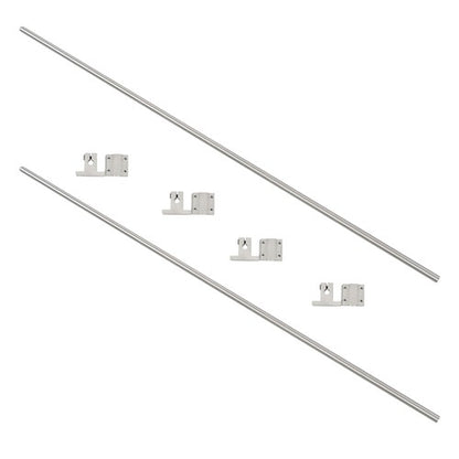 Solid Spare 8mm × 650mm 2Pcs Linear Motion Rail Shaft w/ 4 SCS8UU Bearing & SK8 Rail Support