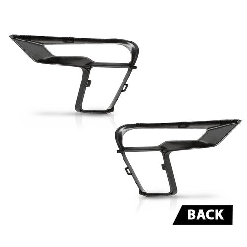 Solid Spare Front Bumper Fog Light Bezel Lamp Trim Left+Right Fit For 18-19 Ford Explorer