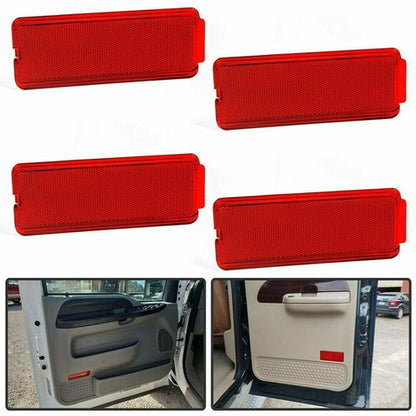 Solid Spare Fit For Ford F250 F350 Super Duty 1999-2007 Front Rear Door Red Reflector Panel