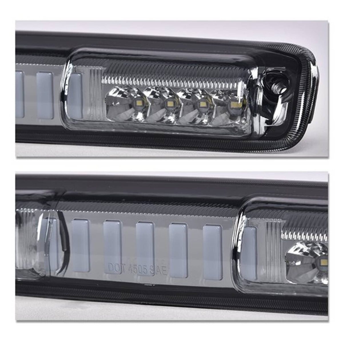 Solid Spare Fit For 1999-2007 Silverado Sierra LED 3rd Brake Tail Light Cargo Lamp Smoke