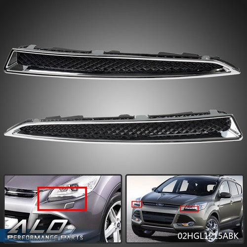 Solid Spare Lower Headlights Trim Molding Left & Right Fit For 2013-2016 Ford Escape