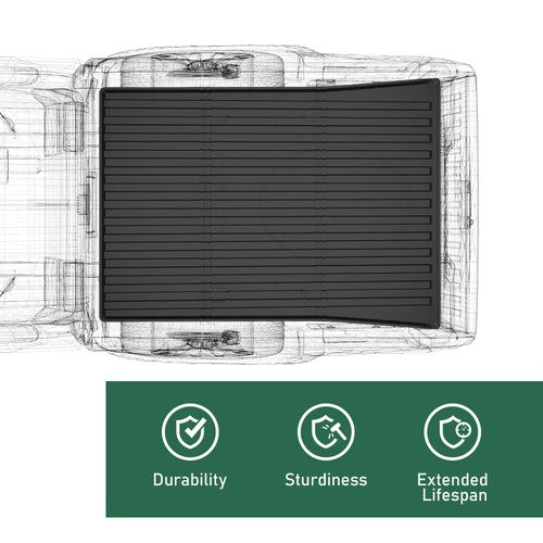 Solid Spare Fit For 23-24 Tesla Cybertruck Truck Bed Mat TPE Rear Storage Cargo Floor Liner