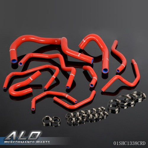 Solid Spare Red Silicone Radiator Hose+Clamps Kit Fit For 1998 1999 2000 2001 Honda CRV MK1