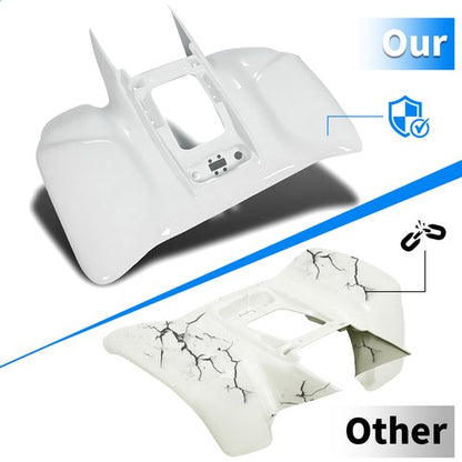Solid Spare For Honda TRX 400EX TRX400EX 2005-2007 White Front+Rear Fender Kit ABS #117391