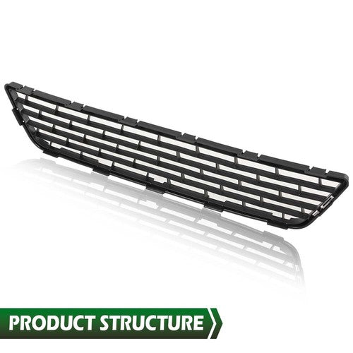 Solid Spare Fit For 2013-2015 Nissan Sentra Front Bumper Lower Grille Grill Cover Black