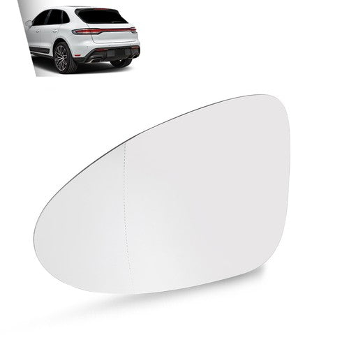 Solid Spare Left Side Mirror Glass Heated w/ Backing Plate Fit For 2015-2025 Porsche Macan