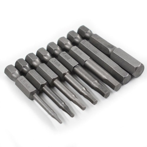 Solid Spare Quick Change Connect Impact Driver Drill Metric 8pcs Hex Head Allen Bit Set