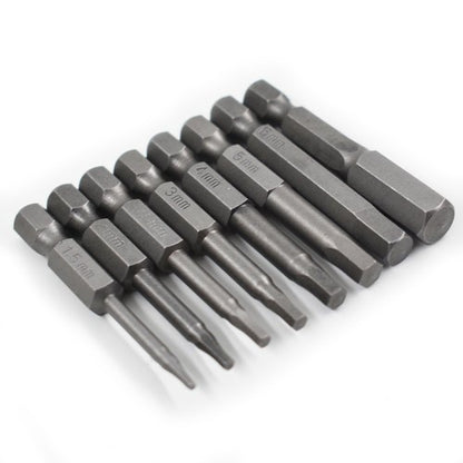 Solid Spare Quick Change Connect Impact Driver Drill Metric 8pcs Hex Head Allen Bit Set
