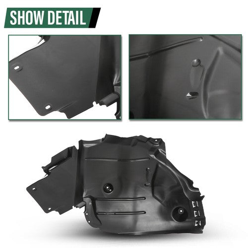 Solid Spare Fit For 15-17 Mercedes-Benz C Class Front Fender Liner Rear Section LH Side