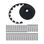 Solid Spare Garden Edging Landscape Edging with 60 Spikes for Lawn 1.5 Inch 100FT Black