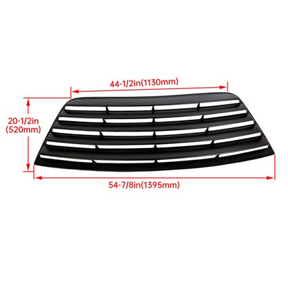 Solid Spare For 08-23 Dodge Challenger Rear Window Scoop Louver Sun Shade Cover ABS