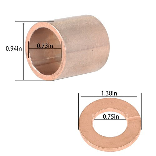 Solid Spare Fit For Club Car DS Golf Cart King Pin / Spindle Bronze Bushing kit 1998+ models