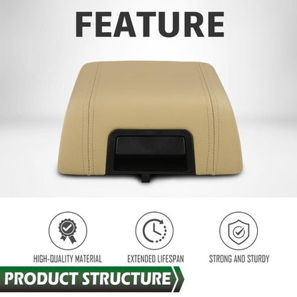 Solid Spare Fit For 2004-2008 Ford F-150 Beige Vinyl Center Console Arm Rest Lid Cover Pad