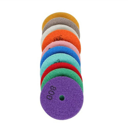 Solid Spare Diamond Polishing Pads 3 inch Wet/Dry 10 Piece Set Granite Stone Concrete Marble