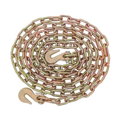 Solid Spare G70 V-Chain Large J-Hooks Flatbed Tow 1/4" 12' Truck Rollback Wrecker Carrier