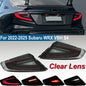Pair Rear LED Dynamic Tail Lights Clear Lens Red Bar For 2022-2025  Subaru WRX