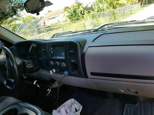 Solid Spare Black Dash Cover For 2007-2013 Silverado 1500 LS LT 1-Piece Textured Overlay