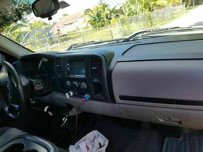 Solid Spare Black Dash Cover For 2007-2013 Silverado 1500 LS LT 1-Piece Textured Overlay
