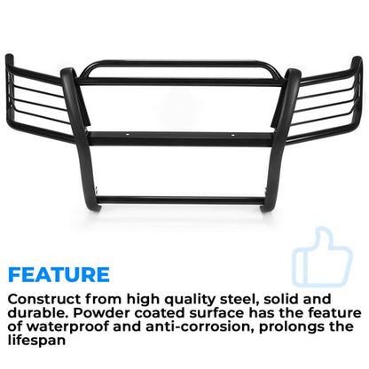 Solid Spare Black Grill Brush Guard & Light Protector For Toyota Tacoma 1998-2004