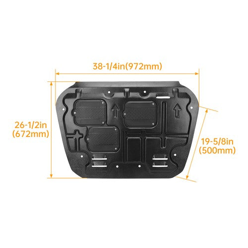 Solid Spare For Honda Civic 2016-2021 Front Skid Plate Under Car Engine Splash Shield Guard