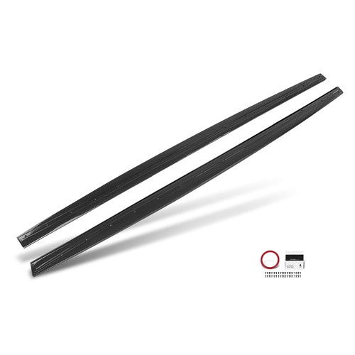 Solid Spare Fit For 14-20 BMW F32/F36/F33 4 Series M Sport Side Skirts Extension Carbon Look