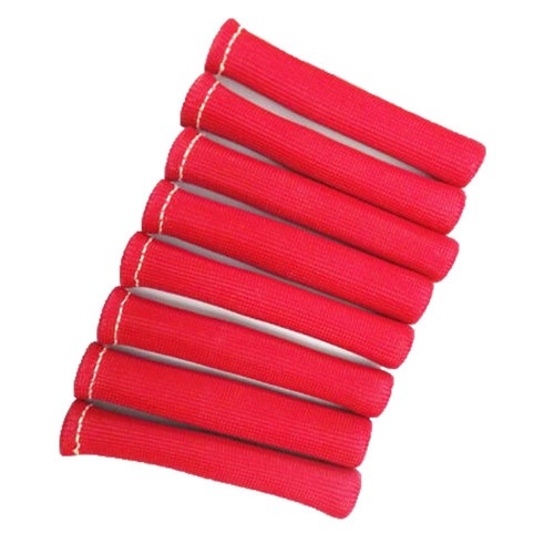 Solid Spare 1200° RED SPARK PLUG WIRE BOOTS HEAT SHIELD PROTECTOR SLEEVE SBC BBC 350 X8