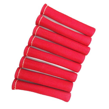 Solid Spare 1200° RED SPARK PLUG WIRE BOOTS HEAT SHIELD PROTECTOR SLEEVE SBC BBC 350 X8