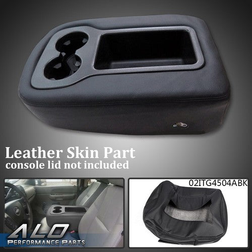 Solid Spare Console Jump Leather Armrest Cover For 2007-2013 Chevy Silverado 1500 2500 3500