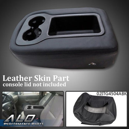 Solid Spare Console Jump Leather Armrest Cover For 2007-2013 Chevy Silverado 1500 2500 3500