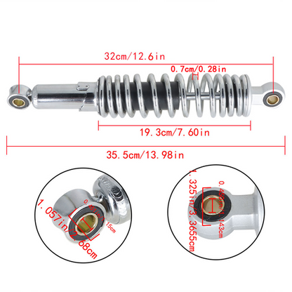 Solid Spare Pair Chrome Rear Shocks Absorber 320mm For Sportster XL883 1200 72 48 1979-2012