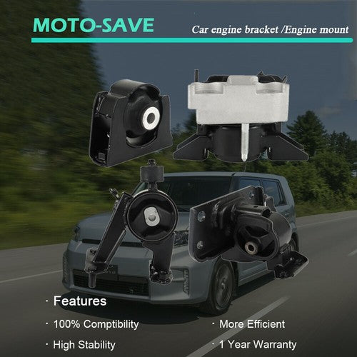 Solid Spare Fit For 2008-2015 Scion xB 62071 Auto Engine Motor & Transmission Mount Set 4PCS