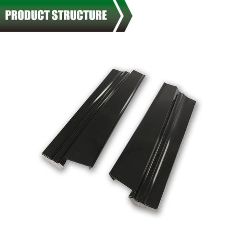 Solid Spare Fit For 1979-1985 Cadillac Eldorado Front Rear Bumper Panel Fillers Set Black