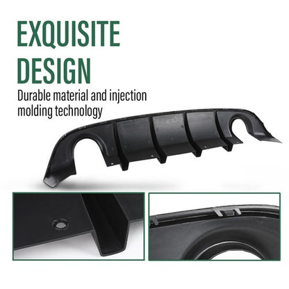 Solid Spare For 15-23 Dodge Charger SRT Factory Style Rear Diffuser Bumper Lip Lower Valance