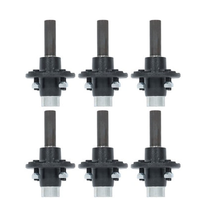 Solid Spare 1" Hub Round BT8 Spindle Trailer Axle Kit W/4 on 4" Bolt Idler 6PK Pre-Assembled