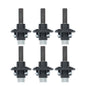 Solid Spare 1" Hub Round BT8 Spindle Trailer Axle Kit W/4 on 4" Bolt Idler 6PK Pre-Assembled
