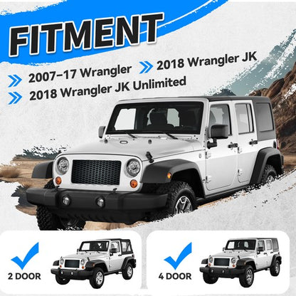 Solid Spare For Jeep Wrangler JK 07-18 Roof Rack Luggage Carrier Cargo 2 Side Ladders 330LB