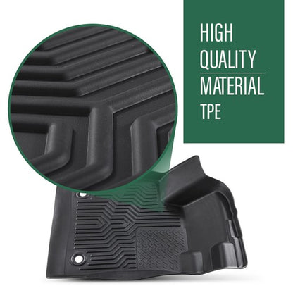 Solid Spare TPE Floor Mats Fit For 23-25 Honda Accord Hybrid All Weather Protection Liners