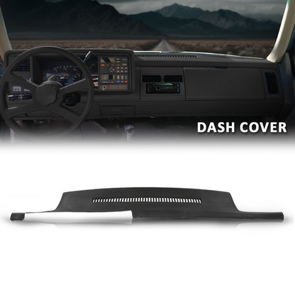 Solid Spare TPE Dash Cover Cap Black Fit For 88-94 Chevy GMC C/K 1500 2500 3500 Blazer