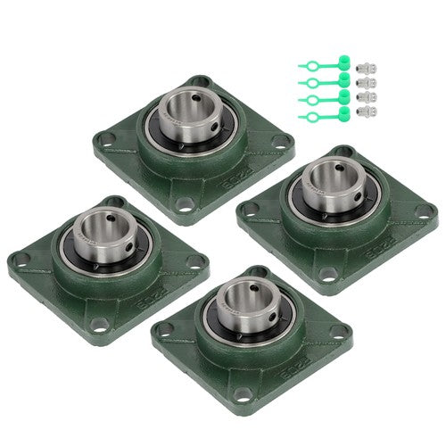 Solid Spare 4PCS 1-1/2" Bore 4 Bolt Solid Base UCF208-24 Pillow Block Flange Bearing