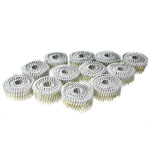 Solid Spare 3600Pcs Siding Nails 2 x 0.092 15 Degree Collated Wire Coil Full Round Head US