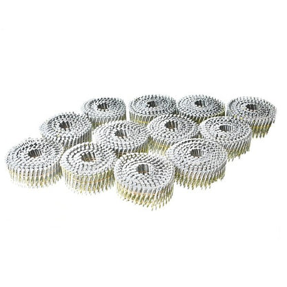 Solid Spare 3600Pcs Siding Nails 2 x 0.092 15 Degree Collated Wire Coil Full Round Head US