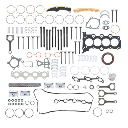 Solid Spare For 16-18 Tucson 18-21 Kona Engine Piston Gasket Valve Bearing Timing Kit w/Rods