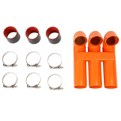 Solid Spare For 2016-2024 Polaris Sportsman Highlifter 3" Aluminum Orange Snorkel Riser Kit