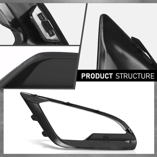 Solid Spare Fog Light Bezel Lamp Cover Trim Left Side Fit For 2018-2021 Ford EcoSport